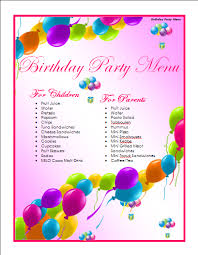 Remix it to make it your own. Free Elegant Birthday Menu Templates My Word Templates
