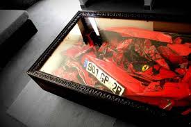 This beautiful table with an industrial look was made from a recycled car hood! 19 Incredible Pieces Of Furniture Made Using Upcycled Vintage Car Parts Viralnova