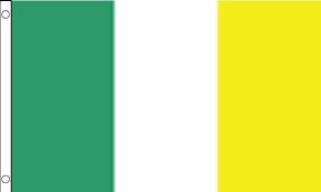 The upper half is red with a yellow frigate bird flying over… Offaly Flag Green And White And Yellow Buy Offaly Flag Green And White And Yellow