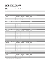 Work Out Charts Template Letter Template