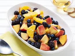 Fruit salad is a dish consisting of various kinds of fruit, sometimes served in a liquid, either their own juices or a syrup. 35 Fruit Salad Recipes Recipes Dinners And Easy Meal Ideas Food Network