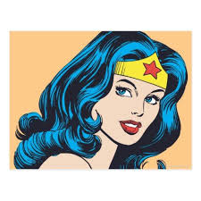 Wonder Woman Face Postcard