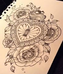 Padlock And Flowers Design By Nina Beautiful Freak Tattoo Belgium Locket Tattoos Key Tattoos Padlock Tattoo