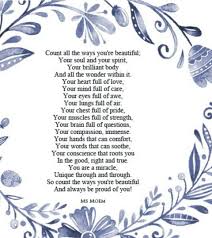 Poem On Count All The Ways You Are Beautiful The Way You Are You Re Beautiful You Are Beautiful