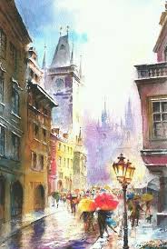 Like Or Love Art Cityscape Art Watercolor Paintings Watercolor Art