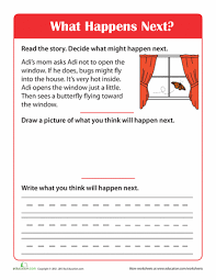 Story Comprehension What Happens Next Worksheet Education Com Sequencing Reading Passages Writing Curriculum Comprehension Worksheets