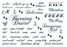 Letter Number Word Temporary Tattoos Fake Henna Tattoos Sheet Tattoos Temporary Tattoos Guru