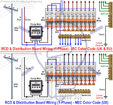 Wiring regulations electrical code simplified house wiring guide 23rd code edition. Wiring Of The Distribution Board With Rcd Single Phase Home Supply