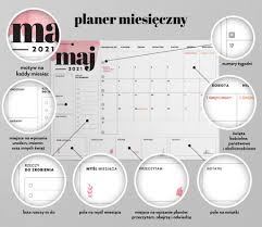 Kilka wersji kalendarza na kwiecień 2021 w pdf do druku. Planer 2021 Do Druku My Pink Plum