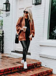 The Best Faux Leather Leggings Somewhere Lately Leggings Outfit Fall Leather Leggings Winter Cardigan Outfit