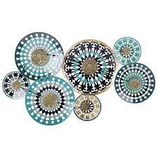Teal floral art $59.99 only $20.00 a month. Blue And Gold Metal Wall Art 79x49 Gold Metal Wall Art Wall Decor Metal Walls