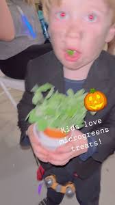A satisfied trick or treater feasting