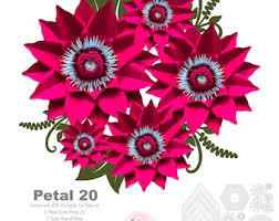 Types of flowers with pictures pdf. Paper Flower Templates Instant Download Svg Pdf Von Tcspaperflowers