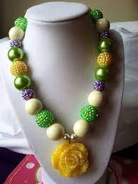 Princess Tiana Inspired Chunky Necklace Tinker Bell Inspired Necklace Fairy Party Princess Party Disney Out Easter Necklace Princess Tiana Party Princess Tiana