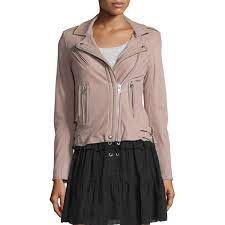 Iro Han Jersey Knit Motorcycle Jacket Clothes Jackets Pink Biker Jacket