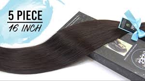 Moresoo 18 inch tape in hair extensions for thin hair. Zala Dark Chocolate Brown 2 16 Inch 5 Piece Youtube