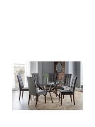 5% coupon applied at checkout. Julian Bowen Chelsea 140 Cm Round Glass Dining Table 6 Madrid Chairs Very Co Uk