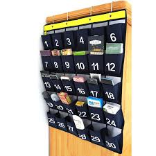 Us 8 92 30 Off 30 Pockets Classroom Pocket Chart For Storage Cell Phones With 4 Hooks In Storage Bags From Home Garden On Aliexpress