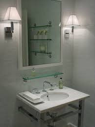Metal lever handles includes european size lift and turn drain Waterworks Universal Square Washstand 25 Lever Faucet And Duplex Sconces All In A Chrome Finish Lavatory Faucet Main Bathroom Ideas White Bathroom Designs