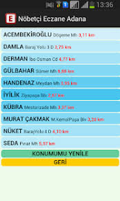 Türkiye için diğer tüm illerde bulunan nöbetçi eczanelerin listesine de sayfamız. Nobetci Eczane Adana Apps Op Google Play