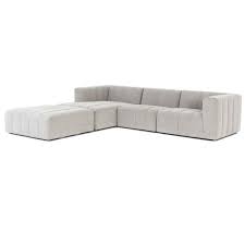 A good sectional sofa is stylish and comfortable. Langham Channel Tufted 4 Piece Modular Sectionals Zin Home Fourhands