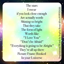 I Wrote This Poem Looking Up At The Stars Stars Poetry Words Mysophialife Positive Quotes Like I Love You Words