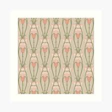 Free for commercial use no attribution required high quality images. Lavender Art Nouveau Floral Pattern Art Print By Eyestigmatic Redbubble