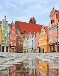 Traditional Colorful Gothic Houses In The Altstadt Old Town Of Landshut An Historic Town Of 71 000 People In Bava Italy Destinations Places To Travel Travel