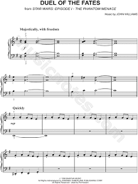 Duel Of The Fates From Star Wars Episode I The Phantom Menace Sheet Music Easy Piano Piano Solo In G Major Download Print Sheet Music Star Wars Music Star