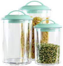 6 set handle jar food spice canisters kitchen storage. 6pc Acrylic Canister Set Seafoam Reston Lloyd
