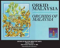 orchids of malaysia special issue miniature sheet postage stamp design stamp design postage stamps