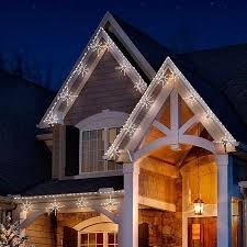 Add Light And Accent Your Home With This Set Of 2 Artisticks Snowflake Icicle Christmas House Lights Decorating With Christmas Lights Outdoor Christmas Lights
