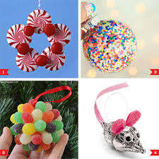 Sweeten your christmas decorating by incorporating holiday candies into centerpieces and arrangements. Diy Christmas Ornaments Made From Candy Chickabug