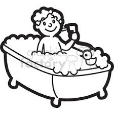 Shower bathroom free content , animated shower s png clipart. Boy Taking A Bath Black And White Outline Clipart Commercial Use Gif Jpg Png Eps Svg Ai Pdf Clipart 397938 Graphics Factory
