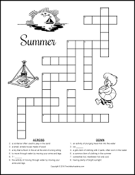 Solve these crossword puzzles on paper or online. Summer Crossword Puzzles For Kids Tree Valley Academy