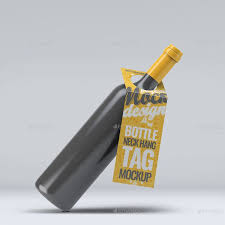 Bottleneck Hanger Tag Mock Up Hanger Bottleneck Mock Tag Mockup Hanger Bottleneck