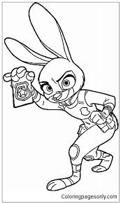 Free printable zootopia coloring pages. Judy Hopps Police Zootopia Coloring Pages Cartoons Coloring Pages Coloring Pages For Kids And Adults