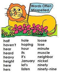Misspelled Words Spelling Ims Depedclick Misspelled Words Words Word Sentences