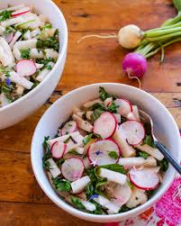 While the sunchokes roast, prepare the salad ingredients. Radish Jicama Salad With Lemon Cumin Vinaigrette Sharon Palmer The Plant Powered Dietitian