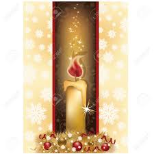 Elegant Christmas Card With Golden Candle Vector Illustration Royalty Free Cliparts Vectors And Stock Illustration Image 23558648