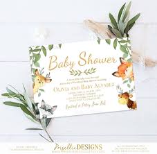 Create baby shower invites in minutes! Woodland Baby Shower Invitation Rustic Boho Forest Animals Etsy Woodland Baby Shower Invitations Baby Shower Invitations For Boys Baby Shower Woodland