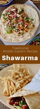 Shawarma Is A Popular Dish In Syria Turkey Lebanon Egypt And Israel It Is Often Eaten As A Sandwich In Pita Shawarma Middle Eastern Recipes Cuisine Recipes