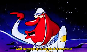 They are often antagonized by the red guy, a cartoon devil who poses as various characters to scam them. What Are You People A Bunch Of Communists Cartoon Network Know Your Meme