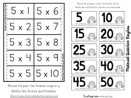Tablas De Multiplicar Manipulativo Para Recortar 6 Tablas De Multiplicar Aprender Las Tablas De Multiplicar Practicar Tablas De Multiplicar