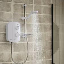 Triton Silent Thermostatic Electric Power Shower Bathroom White Chrome Tas2000sr Ebay