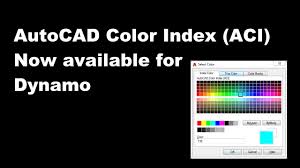 Autocad Color Index Aci Now Available For Dynamo