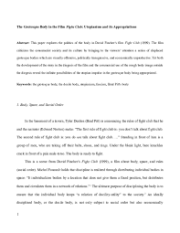 Pdf Grotesque Body In The Film Fight Club Utopianism And Its Appropriations Rui Kunze Wang Academia Edu © © all rights reserved. grotesque body in the film fight club