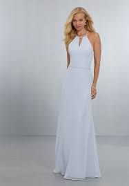 Chiffon Bridesmaids Dress With Keyhole Neckline Morilee