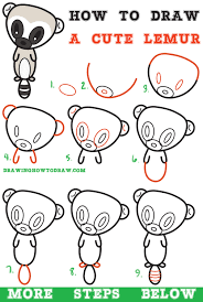 Learn How To Draw A Super Cute Cartoon Lemur Easy Step By Step Drawing Tutorial For Kids Beginners How To Draw Step By Step Drawing Tutorials In a southwestern corner of madagascar, lemur monkeys are caught in their everyday life on lemur kingdom. super cute cartoon lemur easy step by