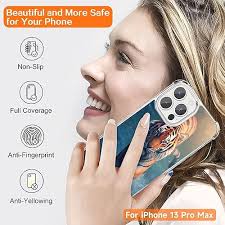 Elgzigok Transparent Case for iPhone 13 Pro Max Tiger-aa12 Phone Cover  Clear Silicone Protective Case for iPhone 13 Pro Max Shock-Proof Four  Corners Reinforced in Kuwait